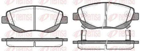 Колодки гальмівні (передні) Toyota Avensis 2.0D/2.2D 08 REMSA 144802