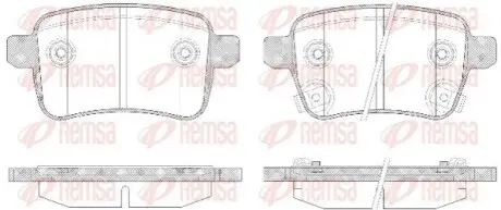OPEL колодки гальм. задн. Corsa E 1,0-1,6 14-, FIAT Tipo 13 REMSA 1450.12 Купити в Україні