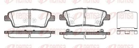 Гальмівні колодки, дискове гальмо (набір) REMSA 145802 Купити в Україні