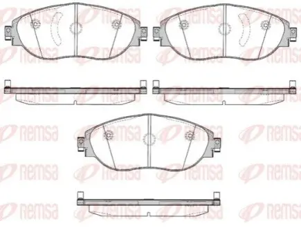 Колодки гальмівні (передні) Audi Q3 18-/A3/Skoda Octavia/VW Passat B6-B8/Golf/Tiguan 12 REMSA 1470.00 Купити в Україні