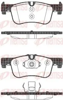 Колодки гальмівні (передні) BMW 1 (F20/F21) 11-/2 (F22/F23/F87) 14- B38/B47/N13/N47 REMSA 147810 Купити в Україні