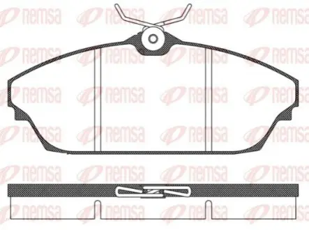 Тормозные колодки, дисковый тормоз.) REMSA 150400