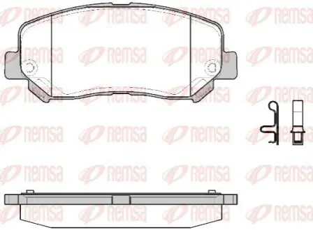 Колодки гальмівні (передні) Jeep Cherokee 2.0-2.2 CRD/3.2 13- (Akebono) Q+ REMSA 1513.22 Купити в Україні