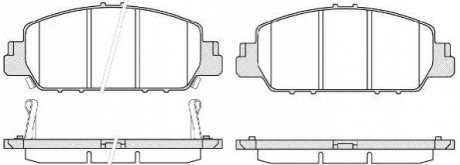 Колодки тормозные дисковые - 1548.02 (45022T3VA00, 45022T2MT00, 45022T2GA01) REMSA 154802