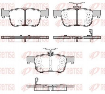 Колодки тормозные дисковые (комплект 4 шт.)) REMSA 1551.20 (фото 1)