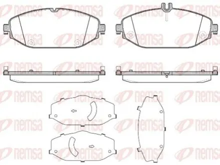 Колодки гальмівні (передні) MB E-class (W213) 2.0 (M264) 18- замынено на 0986460129 REMSA 1618.00 Купити в Україні