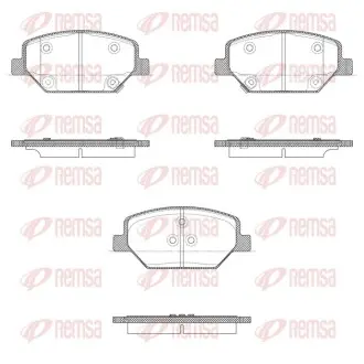 Фото OPEL Колодки гальмівні передні INSIGNIA B 17- REMSA (1631.02) зображення 1