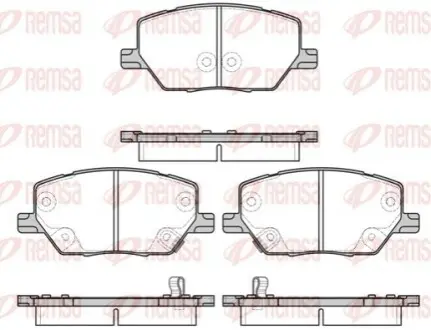 Колодки гальмівні (передні) Fiat 500X/Jeep Renegade 14-/Compass 16- REMSA 1640.02 Купити в Україні