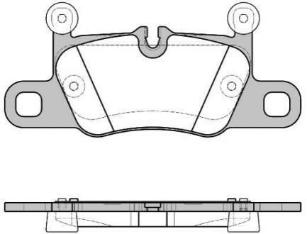 Колодки гальмівні (задні) Porsche 911 12-/Cayenne Coupe 19- (Brembo) (з балансиром) REMSA 171400 (фото 1)