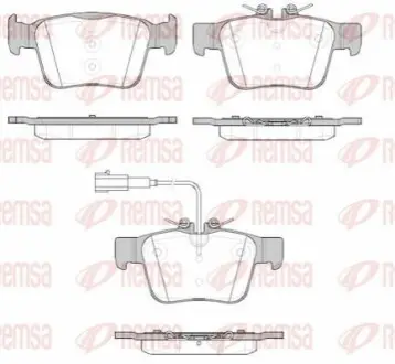 Колодки тормозные (задние) Alfa Romeo Giulia 15-/Stelvio/Maserati Quattroporte 13- (+датчики)) REMSA 172201