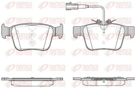 Тормозные колодки (задние) Alfa Romeo Giulia/Stelvio/Mazerati Levante 15- (с датчиком) (Teves) Q+ REMSA 172202 Купить в Украине