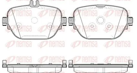 Колодки гальмівні (задні) MB E-class (W213/S213/A238)/GLC-class (X253/C253) 15-/EQC (N293) 19 REMSA 1725.08 Купити в Україні