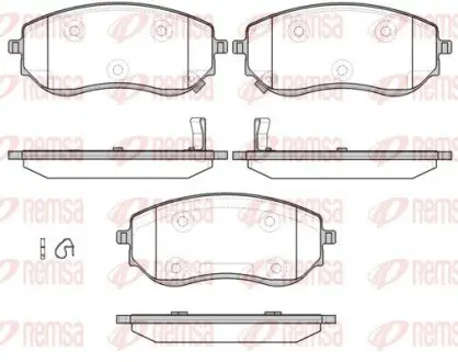 DB Тормозов. колодки передн. X-CLASS (470) X 220 d 4-matic (470.211) 17-20 REMSA 1801.02