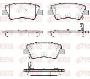 KIA Колодки гальмівні задн.Carens,Ceed,Soul,Hyundai i10,20,30,40,Tucson REMSA 1807.12 Купити в Україні