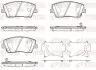 Фото KIA Комплект тормозных колодок STINGER (CK) 2.0 T-GDI 17- REMSA (1811.02) изображение 1