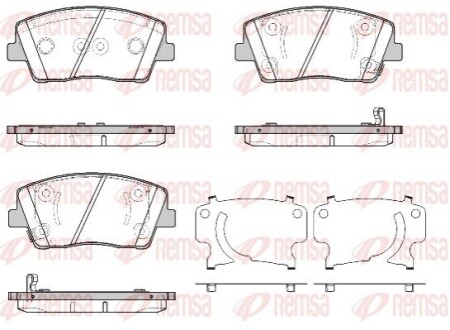 KIA Комплект тормозных колодок STINGER (CK) 2.0 T-GDI 17- REMSA 1811.02 (фото 1)