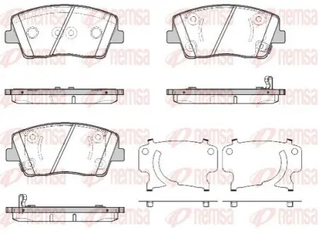 KIA Комплект гальмівних колодок STINGER (CK) 2.0 T-GDI 17 REMSA 1811.02 Купити в Україні