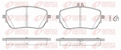 Колодки тормозные (передние) MB A-class (W177)/B-class (W247) 18- (CBI) REMSA 182700 (фото 1)