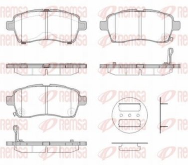 SUZUKI Комплект тормозных колодок IGNIS III (MF) 1.2 Hybrid 16- REMSA 1833.02 (фото 1)