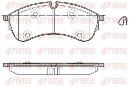 Колодки гальмівні дискові (комплект 4 шт.).)) REMSA 1847.00 (фото 1)