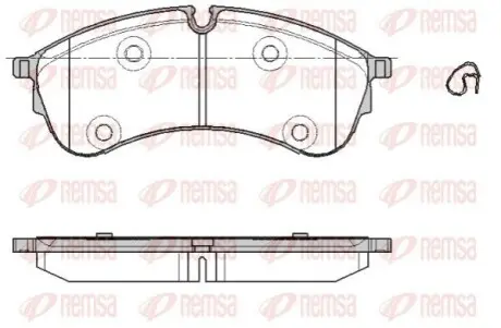 Колодки гальмівні (передні) VW Crafter 2.0TDI 16- (CBI) REMSA 1847.00 Купити в Україні