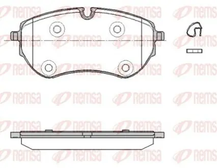Колодки гальмівні (передні) VW Amarok 3.0 TDI 16 REMSA 1853.00 Купити в Україні