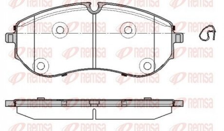 Колодки тормозные дисковые (комплект 4 шт.)) REMSA 1857.00 (фото 1)
