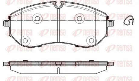 Колодки гальмівні (передні) VW Crafter 2.0 TDi 16- (CBI) Q+ REMSA 1857.00