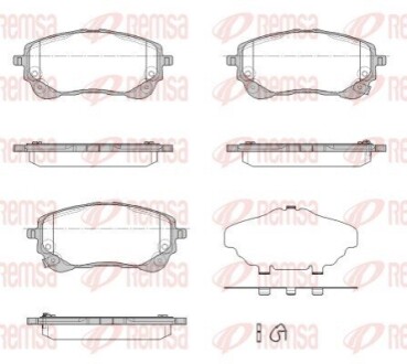 TOYOTA К-кт передн. гальмівних колодок COROLLA 19- REMSA 185802