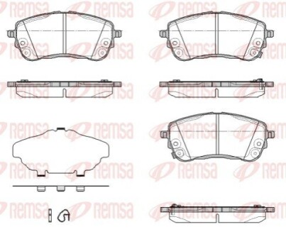 TOYOTA К-кт передн. гальмівних колодок COROLLA 19- REMSA 1858.12 (фото 1)