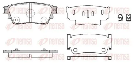 Фото Колодки гальмівні (задні) Mitsubishi Eclipse Cross 17-/Outlander 12- REMSA (1861.00) зображення 1