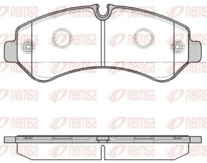 Колодки гальмівні (задні) MB Sprinter (W907) 511-519 CDI 18- (Brembo) REMSA 1866.00 Купити в Україні