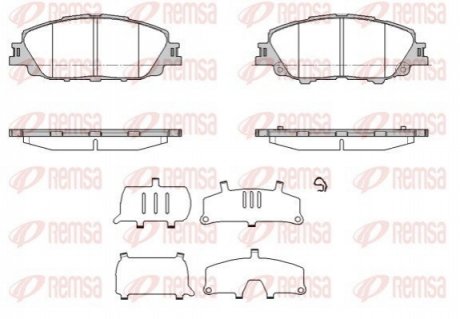 Тормозные колодки (передние) Toyota Corolla/Yaris 18- (Advics) REMSA 187000 (фото 1)