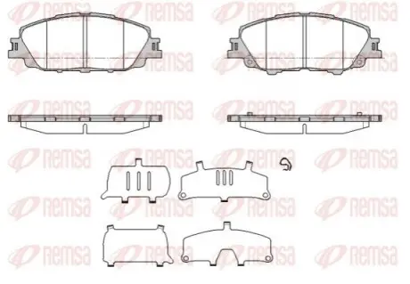 Колодки гальмівні (передні) Toyota Corolla/Yaris 18- (Advics) REMSA 187000 Купити в Україні