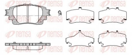 Тормозные колодки (задние) Toyota Corolla 19-/ Yaris Cross 20- (Advics) REMSA 187100 (фото 1)