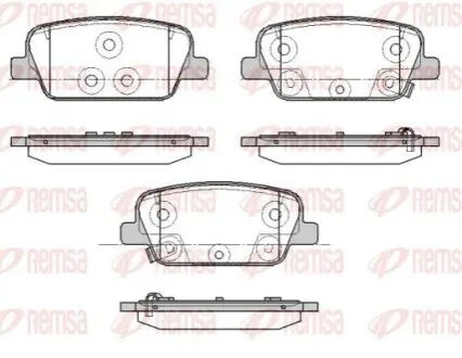 Тормозные колодки (задние) Hyundai Santa Fe 18- REMSA 187802 Купить в Украине