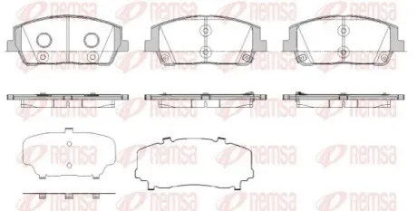 Колодки гальмівні (передні) Hyundai Santa Fe 2.0/2.4 18 REMSA 188002