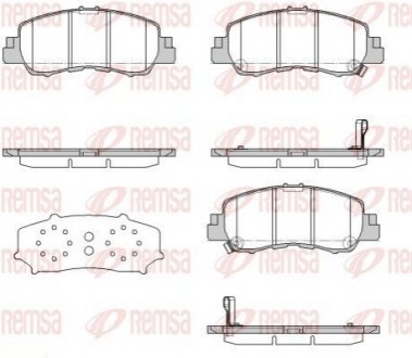 Тормозные колодки (передние) Mitsubishi Eclipce Cross 1.5 T-Mivec 4WD 17- REMSA 188102
