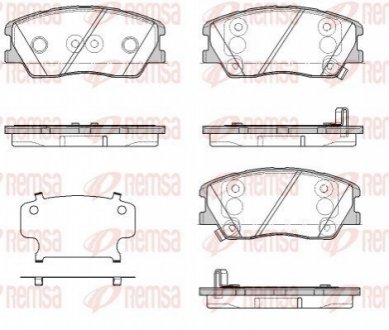 Колодки гальмівні дискові (комплект 4 шт.).)) REMSA 1884.02 (фото 1)