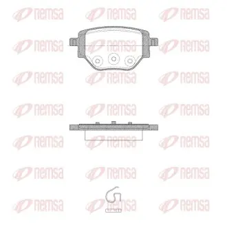 Колодки гальмівні (задні) Citroen C4 Cactus 14-/C-Elysee/Peugeot 301 12-/2008/Opel Corsa F 19 REMSA 1905.00 Купити в Україні