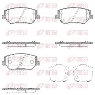 Колодки гальмівні (передні) Hyundai i30/Grandeur/Kia Optima/K5 15 REMSA 1910.02 Купити в Україні