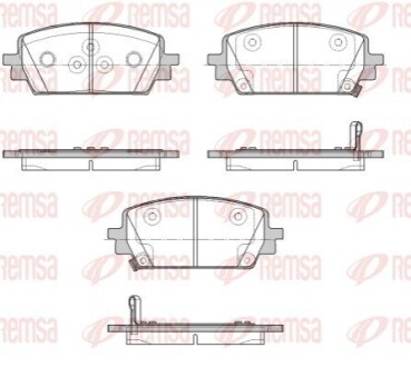 Колодки тормозные дисковые (комплект 4 шт.)) REMSA 1943.02 (фото 1)