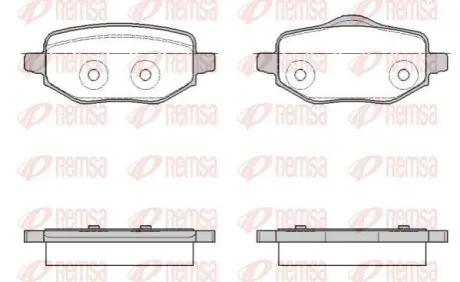 Фото Колодки гальмівні (задні) Citroen C4 20-/Peugeot 2008/208 19- REMSA (195200) зображення 1