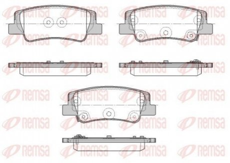 Колодки гальмівні дискові (комплект 4 шт.).)) REMSA 1956.02 (фото 1)