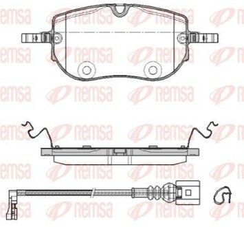 Колодки гальмівні дискові (комплект 4 шт) REMSA 1964.01