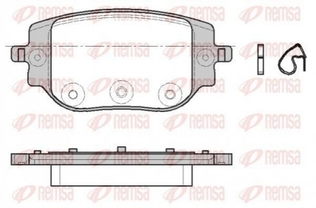 Колодки тормозные дисковые (комплект 4 шт.)) REMSA 1965.00 (фото 1)