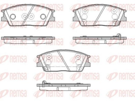 Колодки гальмівні дискові (комплект 4 шт) REMSA 1967.02