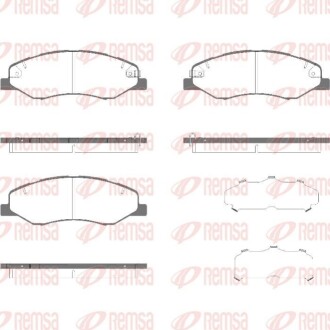 Колодки гальмівні дискові (комплект 4 шт) REMSA 1977.02 (фото 1)