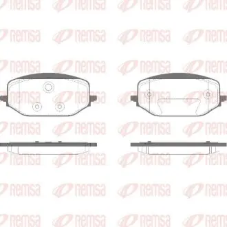 Фото Колодки гальмівні (передні) Citroen Berlingo/C5/Peugeot Partner/308/508 18- REMSA (1988.00) зображення 1