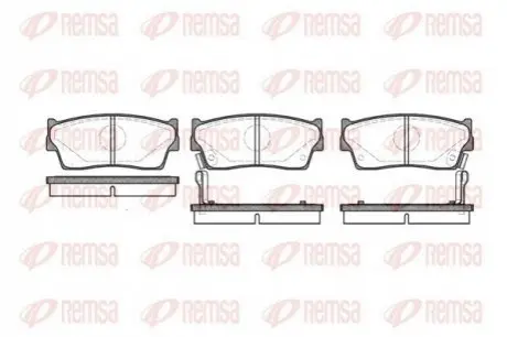 Колодки гальмівні задні MITSUBISHI COLT,GALLANT,LANCER REMSA 215 00 Купити в Україні